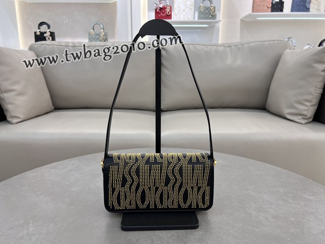 Dior专柜新款迪奥顶级原单黑色牛皮Miss Dior翻盖手袋肩背包 djfk1030